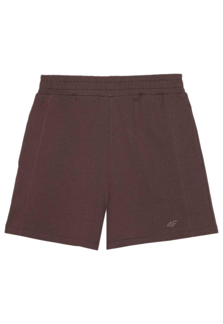 Pantaloni scurti sport dama WSS24TSHOF350 - 4F - Bumbac/Elastan - Maro