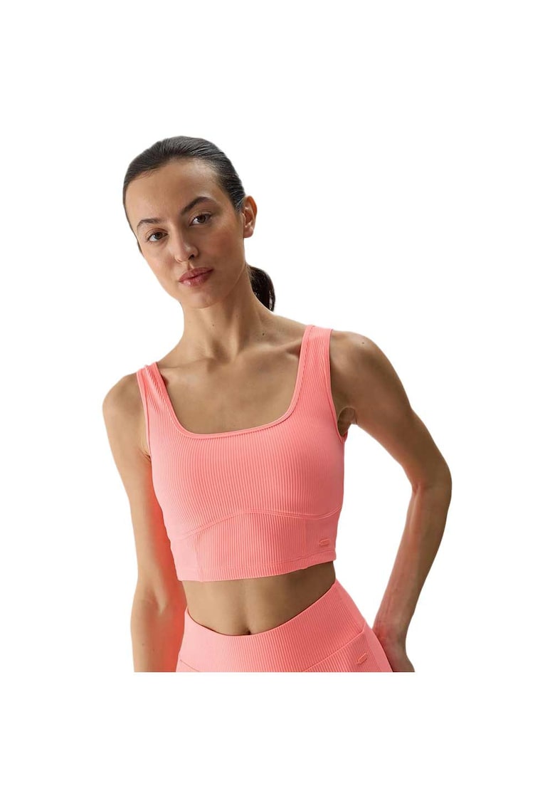 Maiou scurt croiala slim - elastic - poliamida - pentru femei - roz