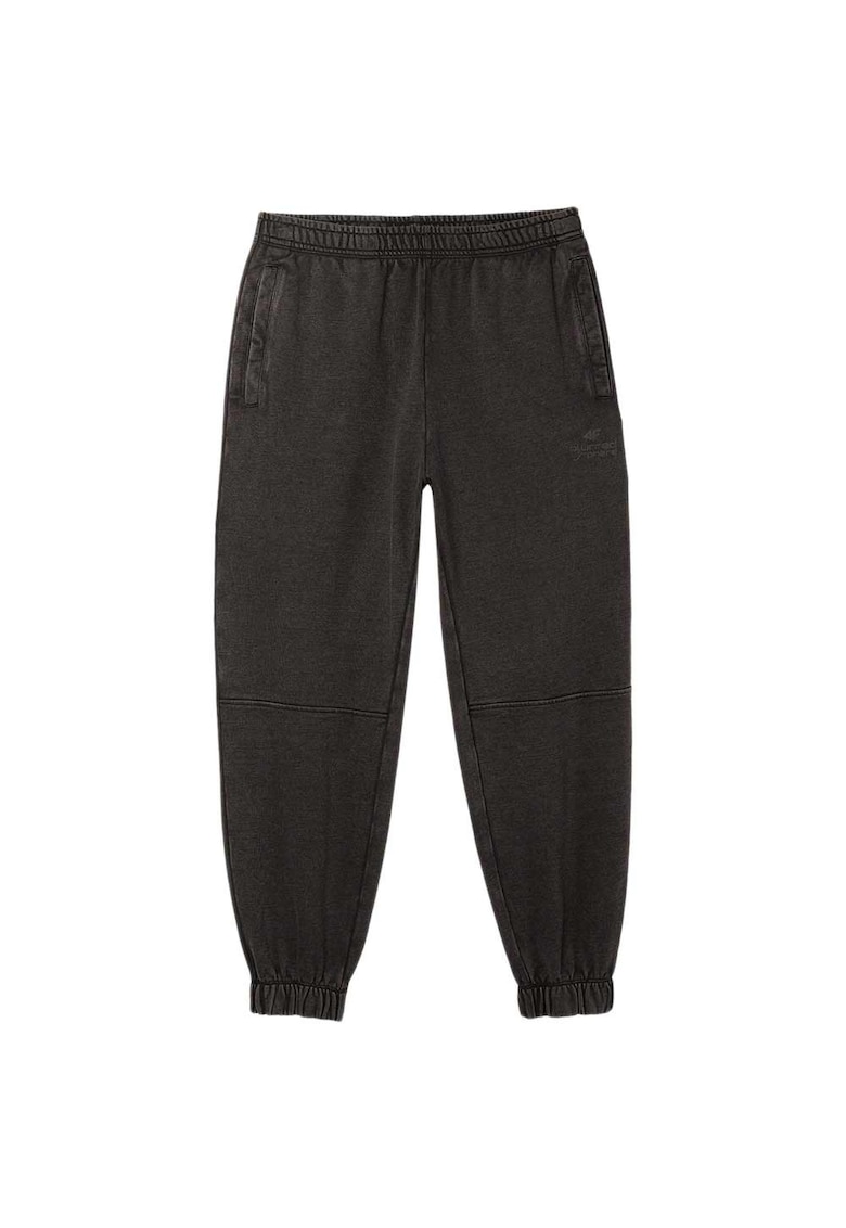 Pantaloni sport barbati croiala regulata - talie ajustabila - bumbac/poliester - gri