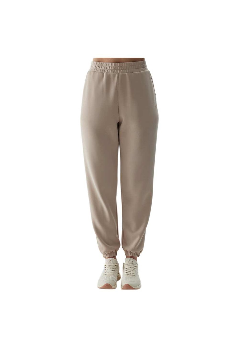 Pantaloni sport dama WSS24TTROF642 - 4F - Poliester/Modal - Bej