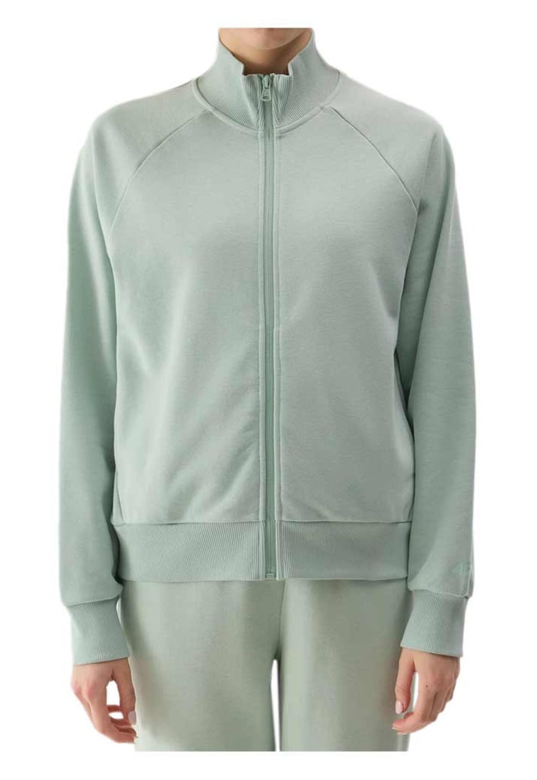 Hanorac dama doua buzunare laterale - verde - bumbac/poliester -