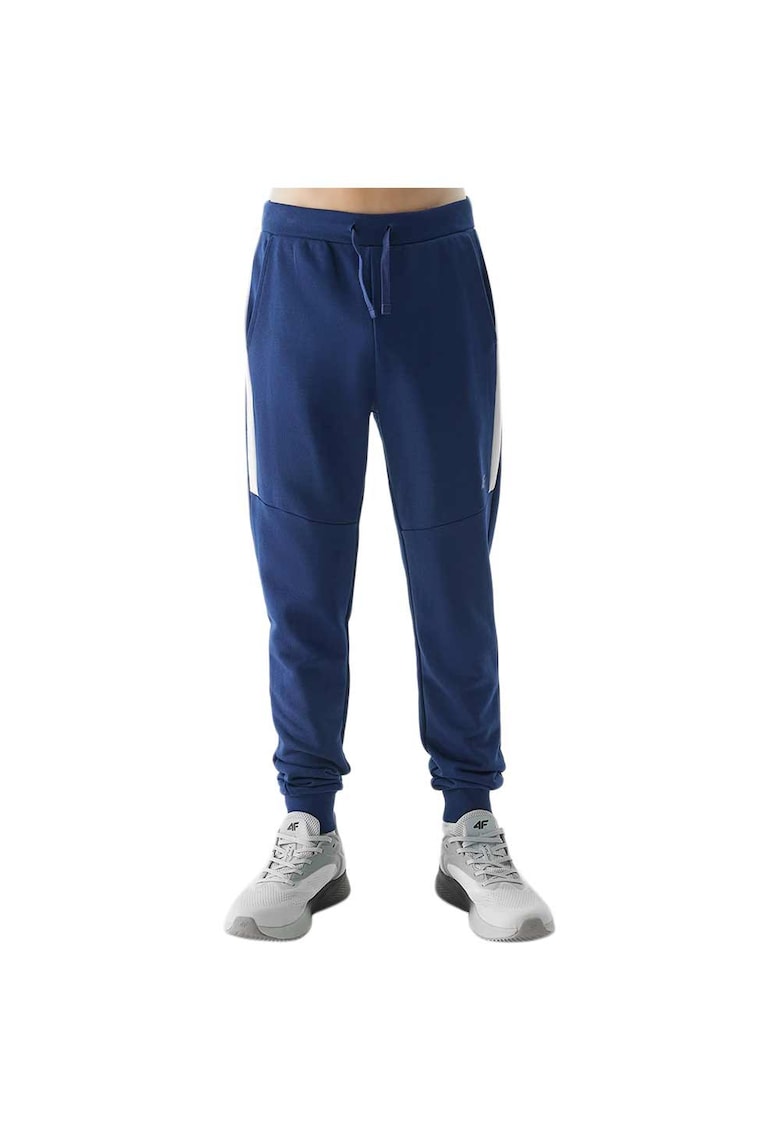 Pantaloni sport copii talie elastica - 2 buzunare - bumbac/poliester - albastru
