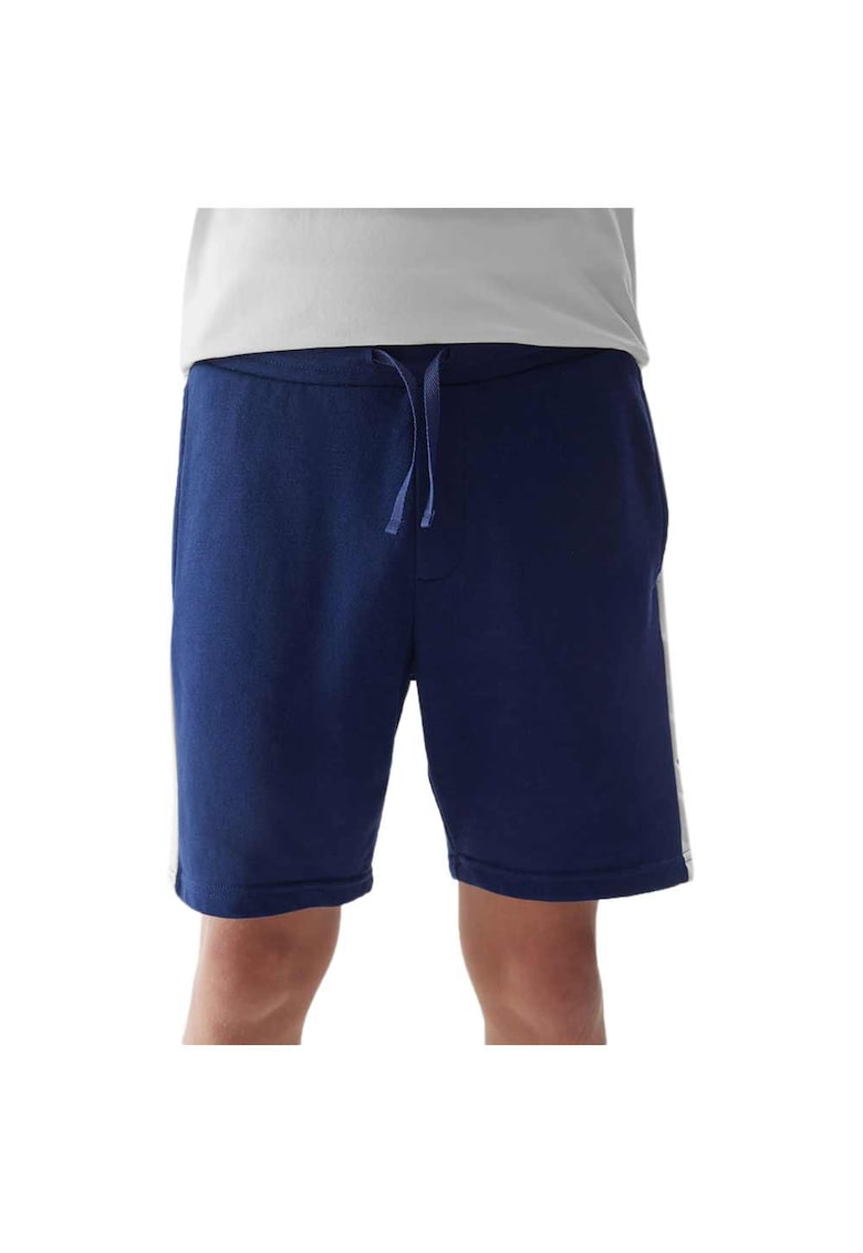 Pantaloni scurti copii albastru - bumbac - doua buzunare laterale