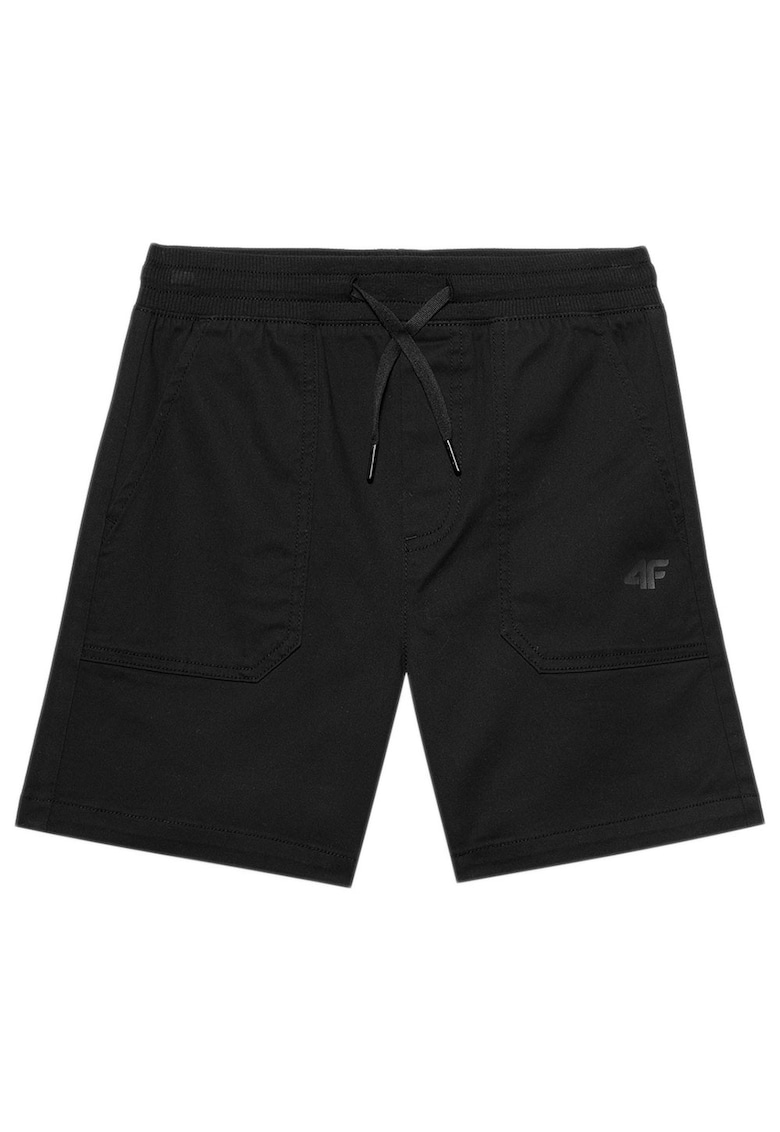 Pantaloni scurti copii negru - bumbac-elastan