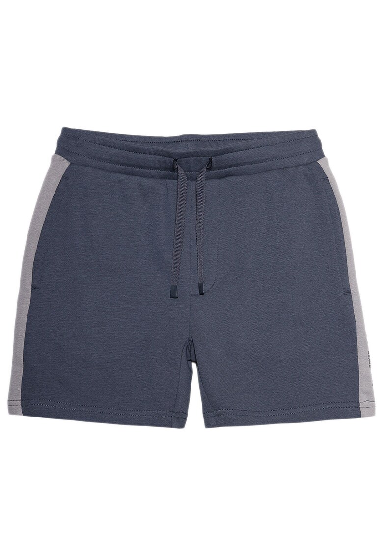 Pantaloni scurti copii gri - bumbac - doua buzunare laterale