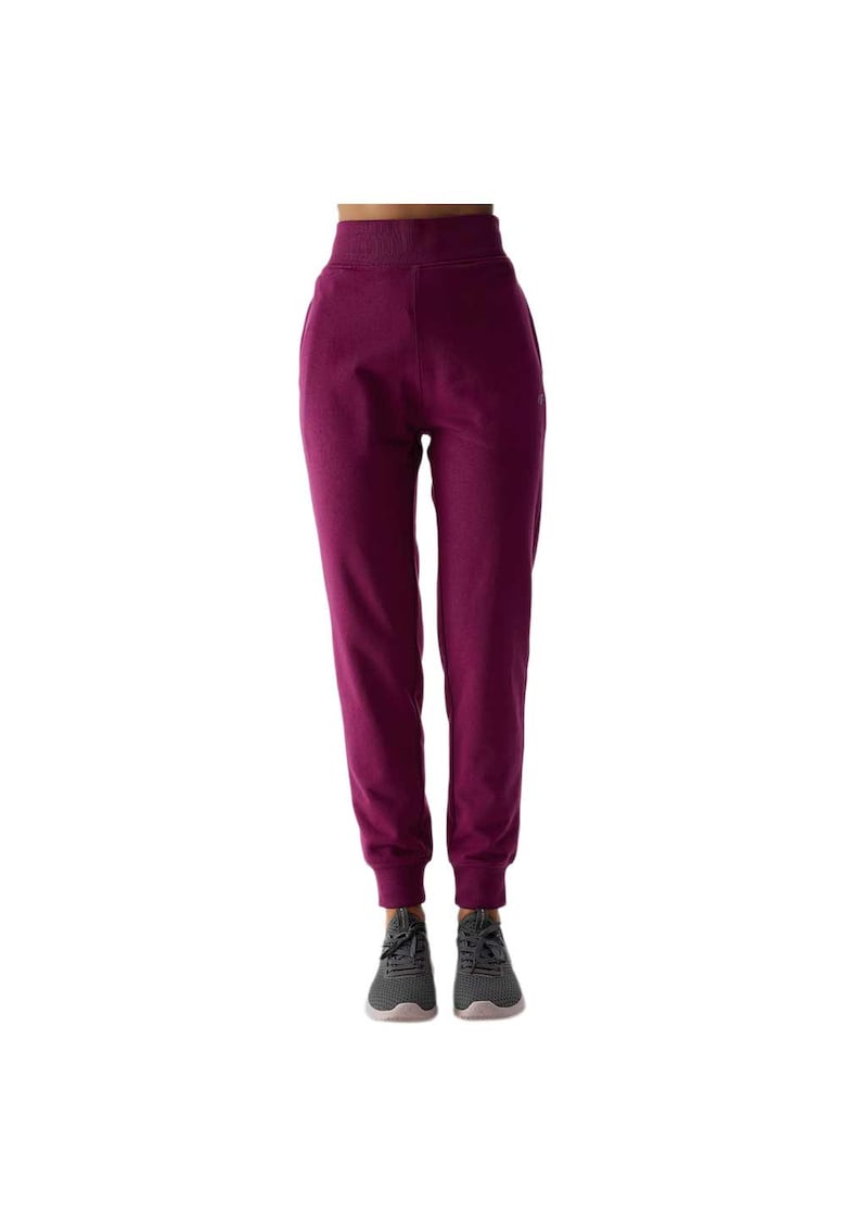 Pantaloni sport dama WSS24TTROF606 - 4F - Bumbac/Poliester - Visiniu