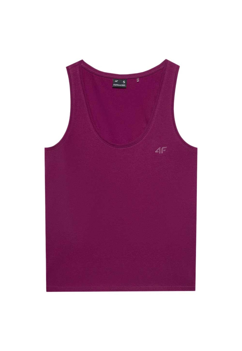 Maiou sport dama slim fit - design clasic - decolteu rotund - bumbac-elastan - violet