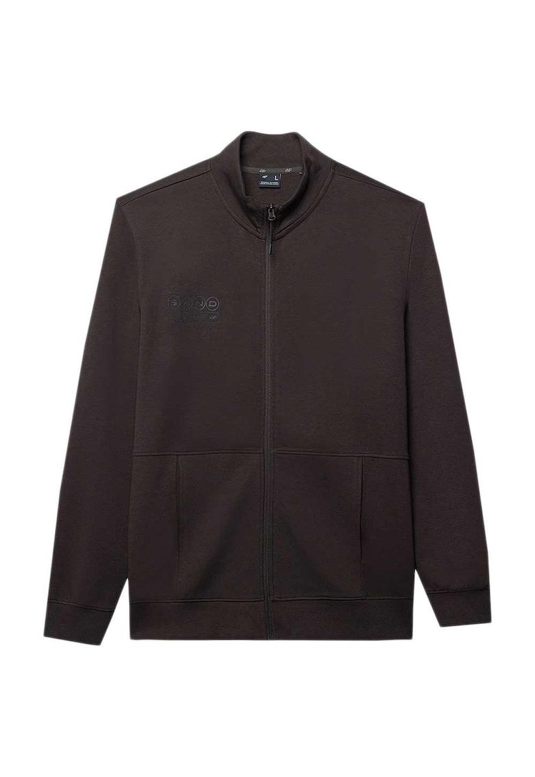 Jacheta sport barbati croiala regulata - doua buzunare laterale - negru - bumbac-poliester -