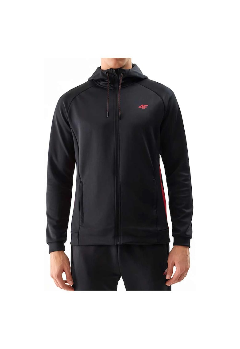 Hanorac sport model 4FWSS24TFSWM393 - croiala regulata - gluga reglabila - 100% poliester
