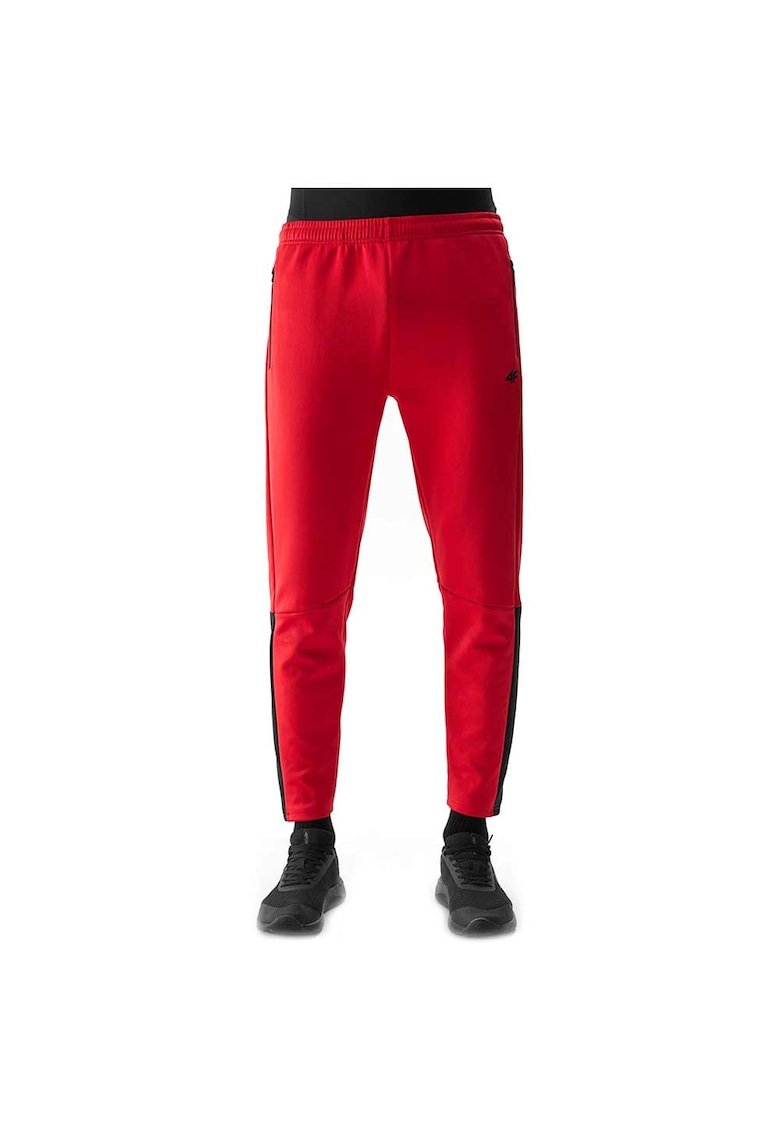 Pantaloni de trening pentru barbati - 4FWSS24TFTRM670 - poliester/elastan - rosu