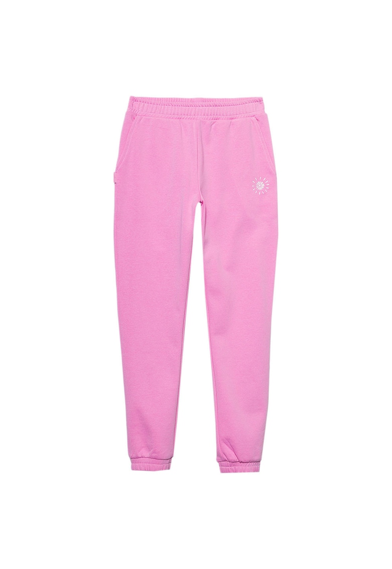 Pantaloni sport copii croiala regulata - doua buzunare laterale - elasticitate - bumbac/poliester - roz