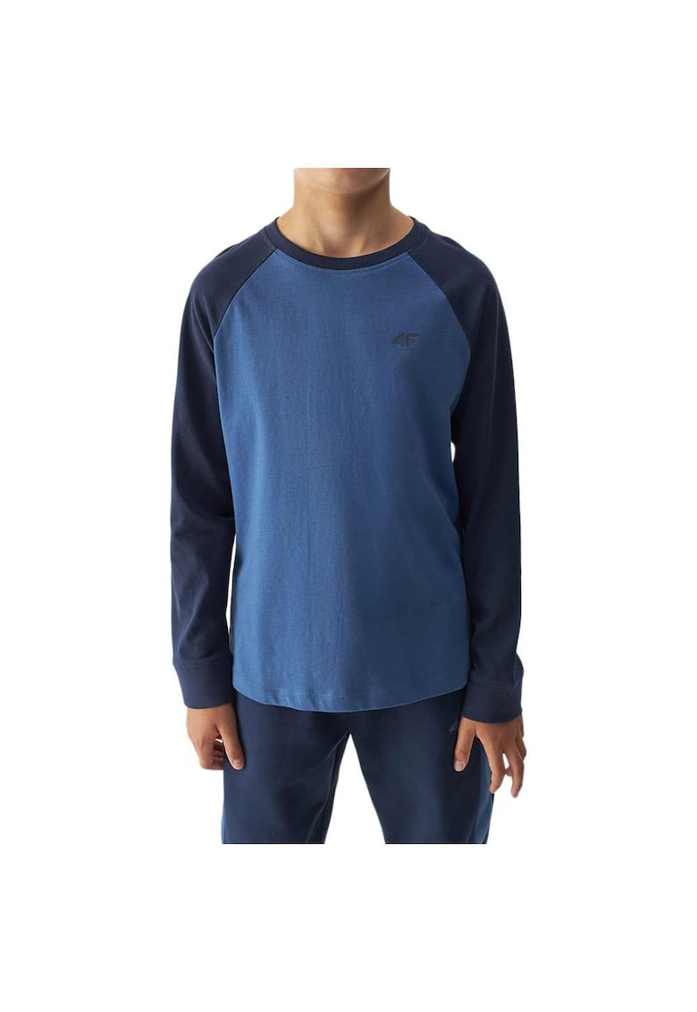 Bluza cu maneca lunga pentru copii 4FJWAW24TLONM293 - bumbac - bleumarin/albastru