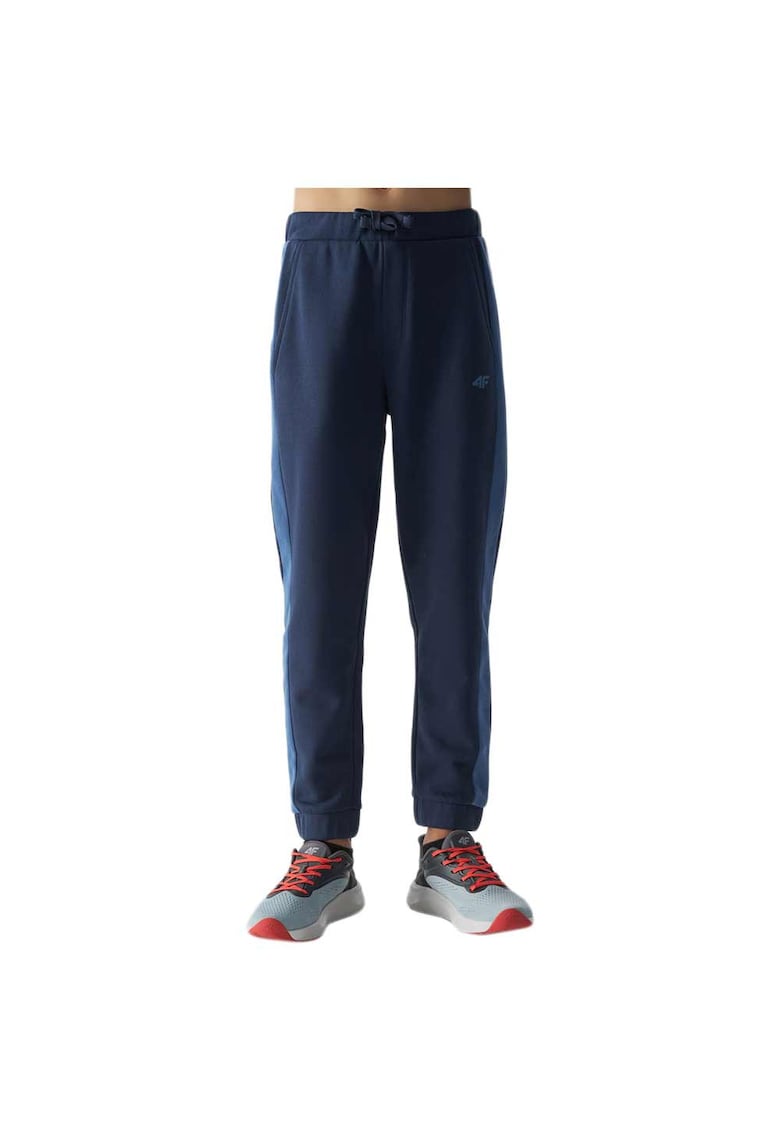 Pantaloni sport copii talie elastica - bumbac/poliester - albastru
