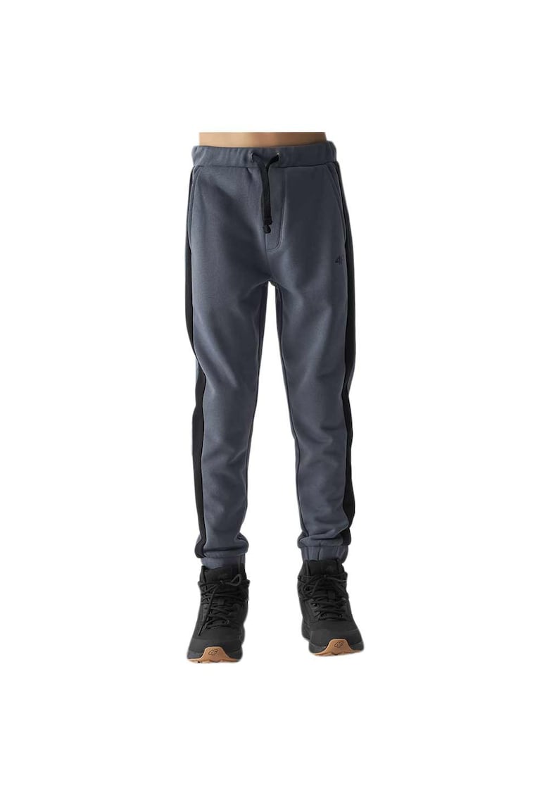 Pantaloni sport copii croiala regulata - talie elastica - gri - bumbac/poliester