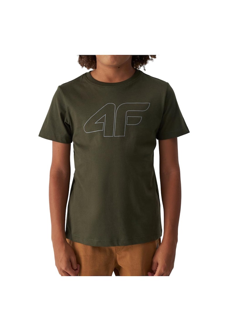 Tricou copii verde - bumbac - croiala regulata - decolteu rotund - 4FJWMM00TTSHM1627