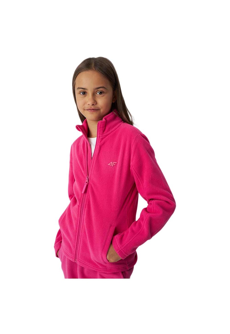Jacheta sport cu fermoar - roz - poliester