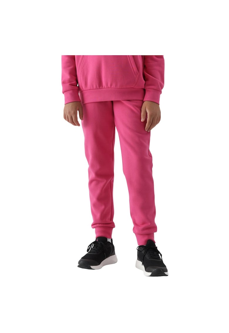 Pantaloni sport copii croiala regulata - talie elastica - bumbac/poliester - roz