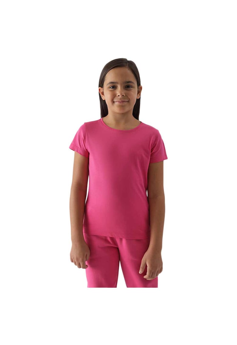Tricou copii casual - roz - bumbac - croiala regulata - 4FJWMM00TTSHF1658