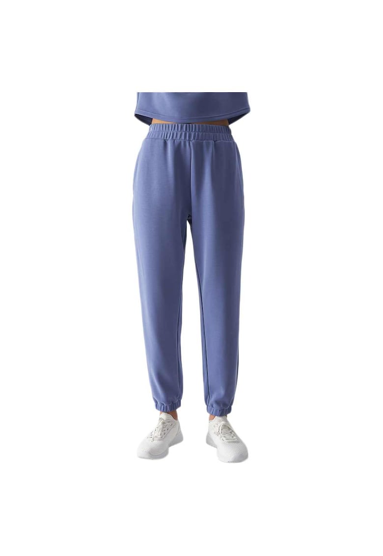 Pantaloni sport dama WAW24TTROF0840 - 4F - Modal/Poliester - Albastru