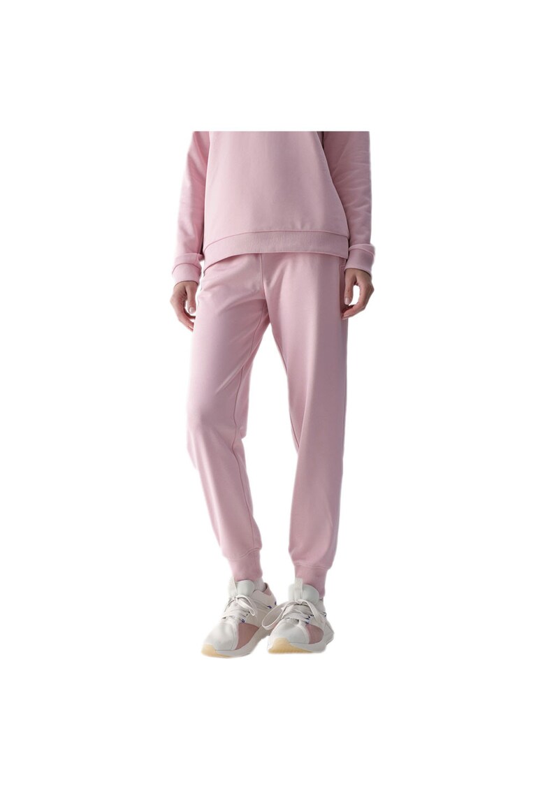 Pantaloni sport dama talie elastica - bumbac - roz