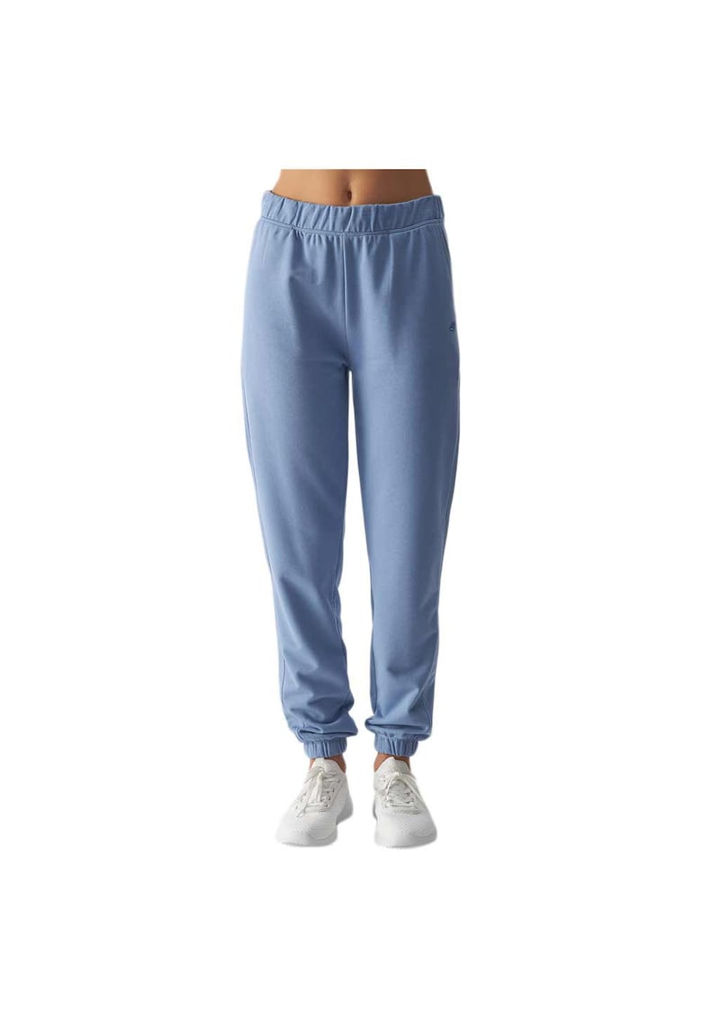 Pantaloni sport dama WAW24TTROF0925 - 4F - Bumbac/Poliester - Albastru