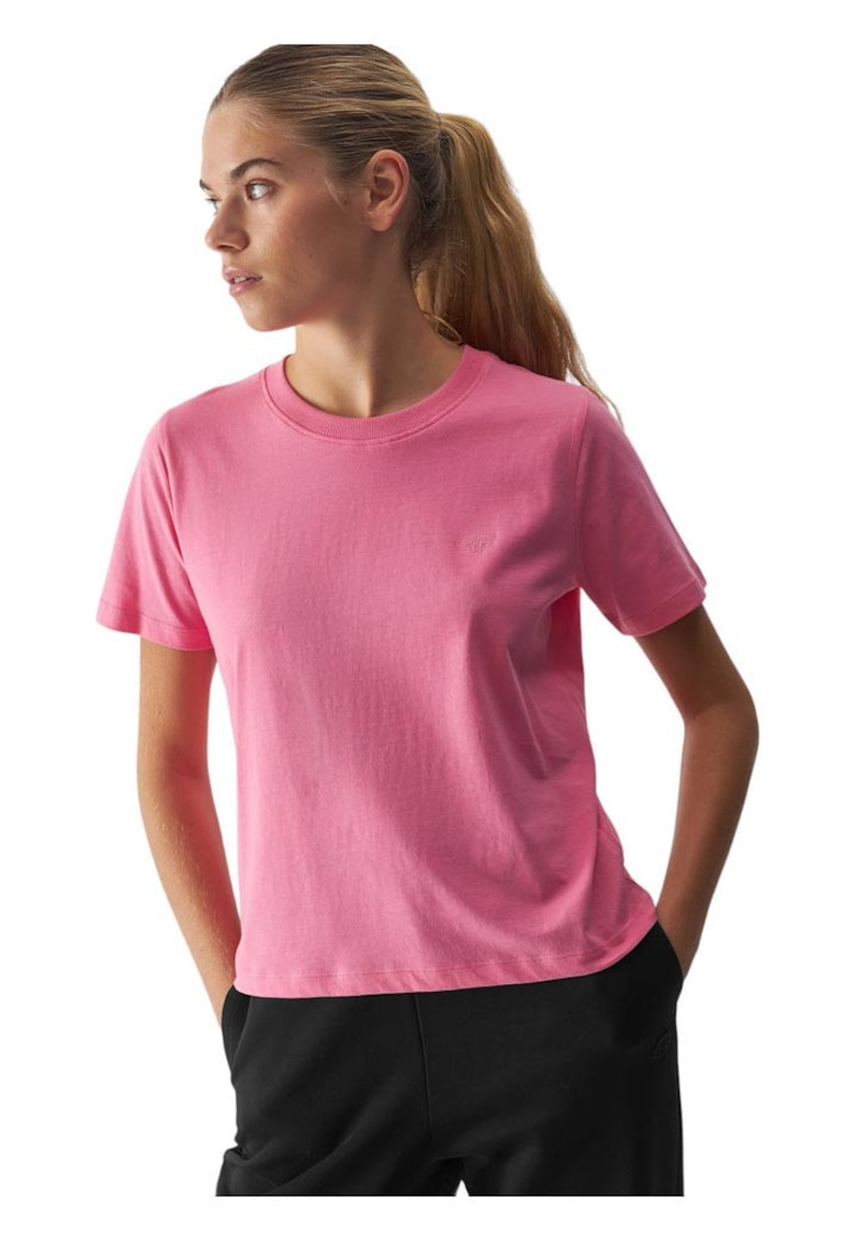 Tricou dama croiala lejera - bumbac - Roz