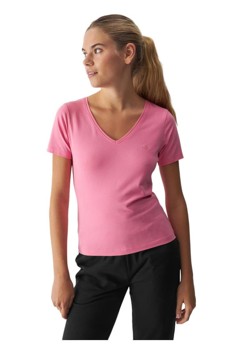 Tricou dama mulat - bumbac/elastan - roz