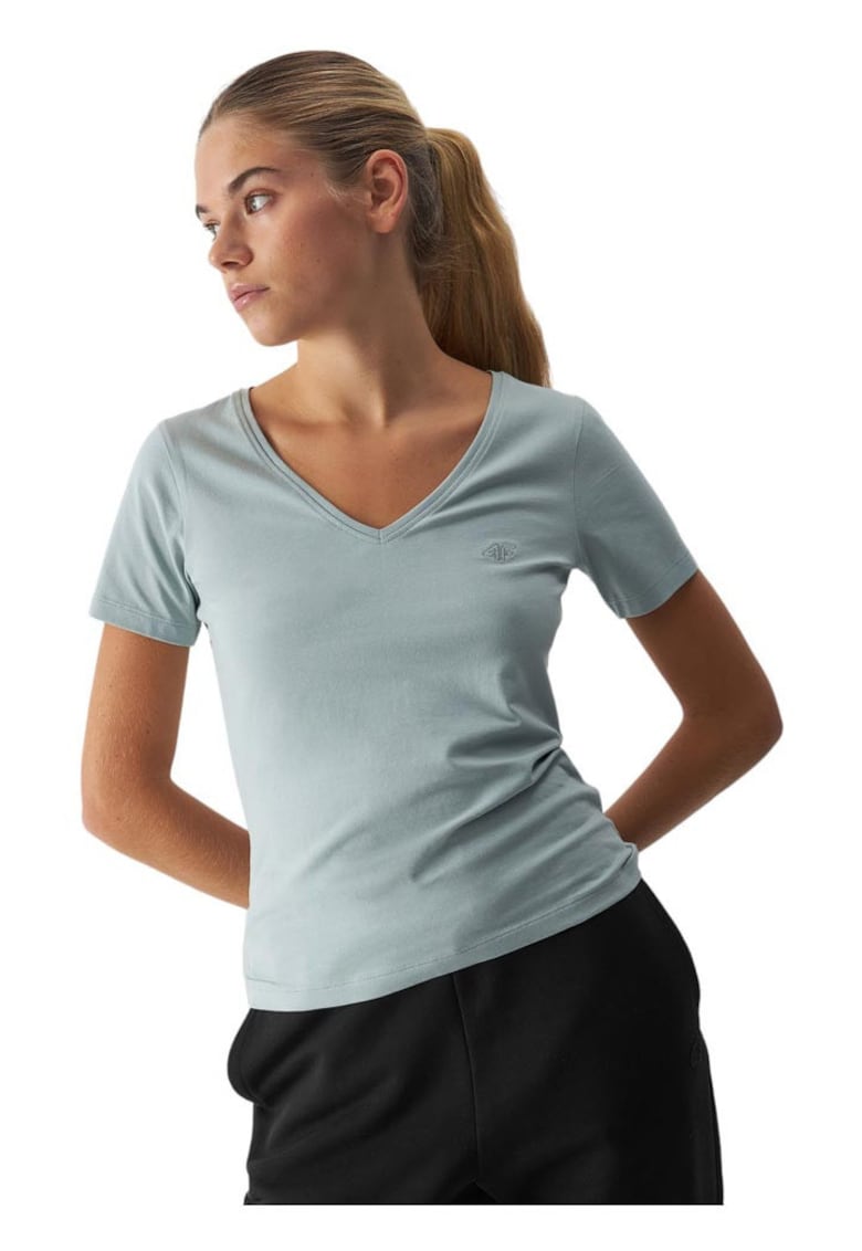 Tricou dama bumbac - 41655 - Gri