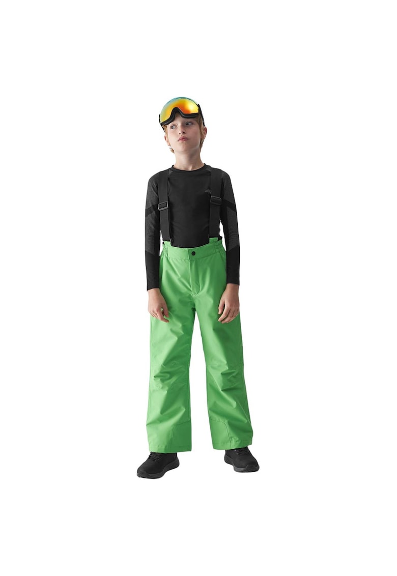 Pantaloni ski copii impermeabili - poliester - verde