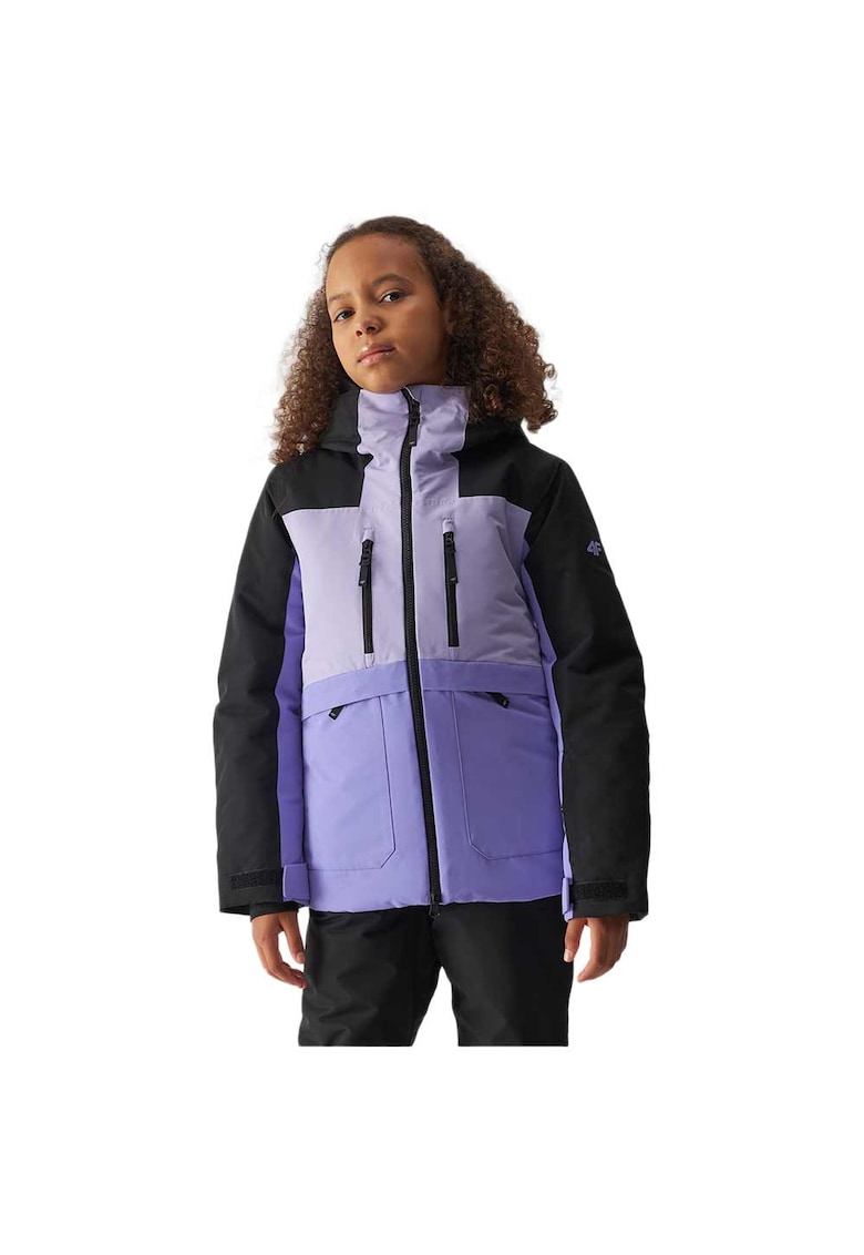 Jacheta pentru fete multicolor - impermeabila - cu sistem Grow-Up - din poliester