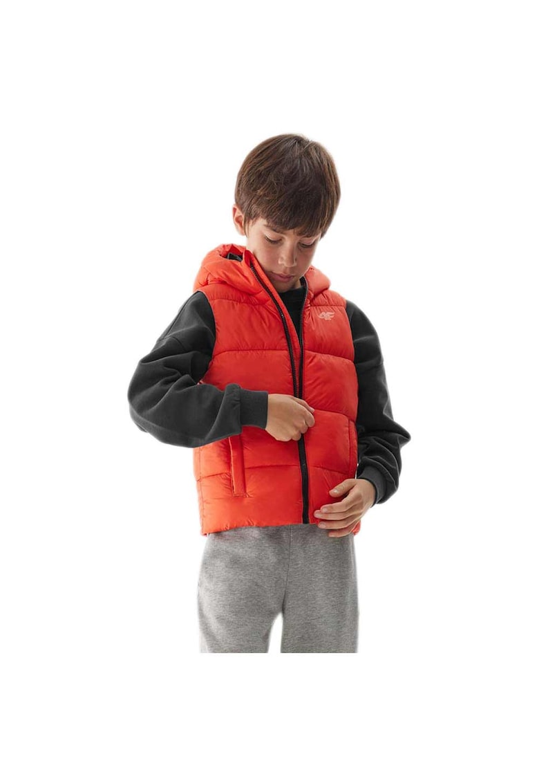 Vesta copii gluga integrata - impermeabila - portocalie - poliester/poliamida
