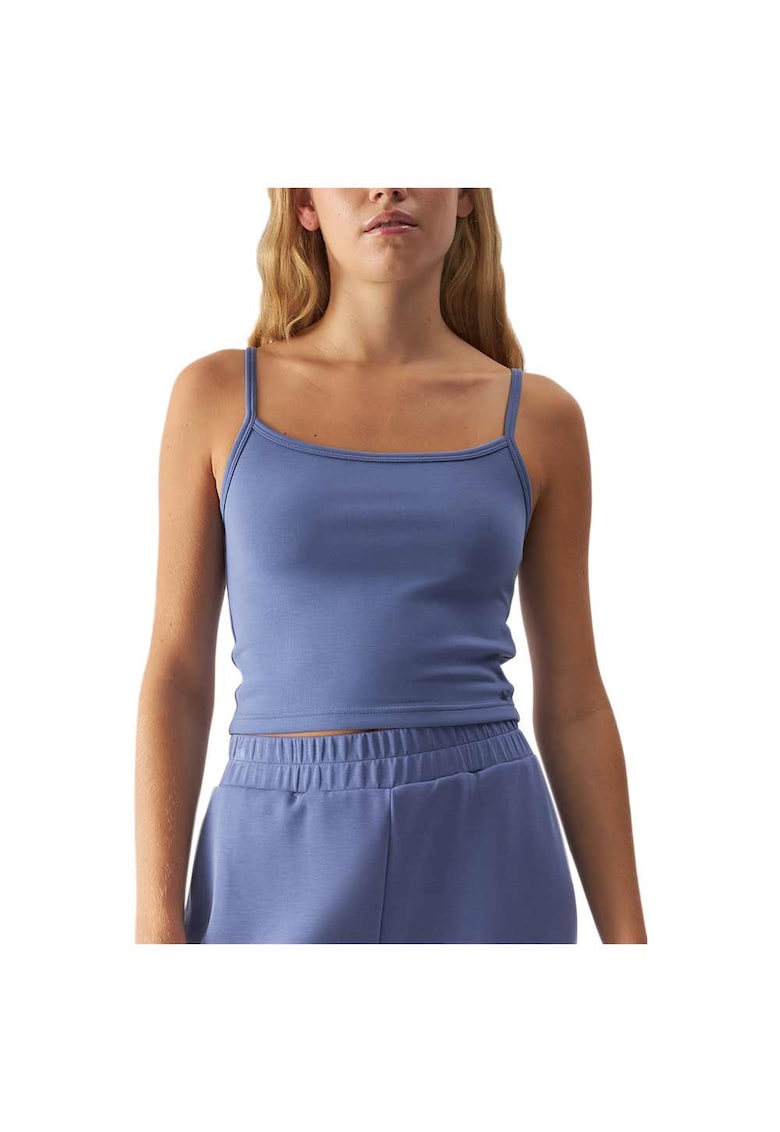 Maiou sport dama slim - bretele subtiri - albastru - poliester-modal-elastan -