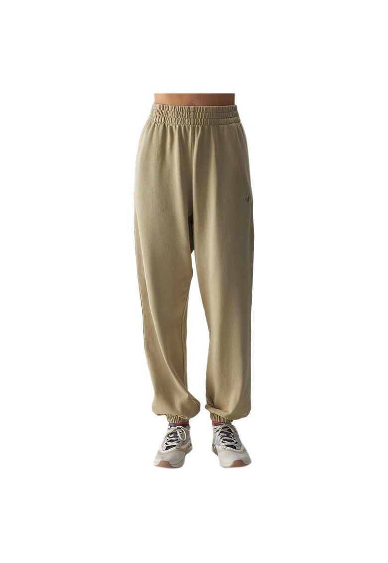 Pantaloni sport dama WAW24TTROF0820 - 4F - Bumbac - Kaki