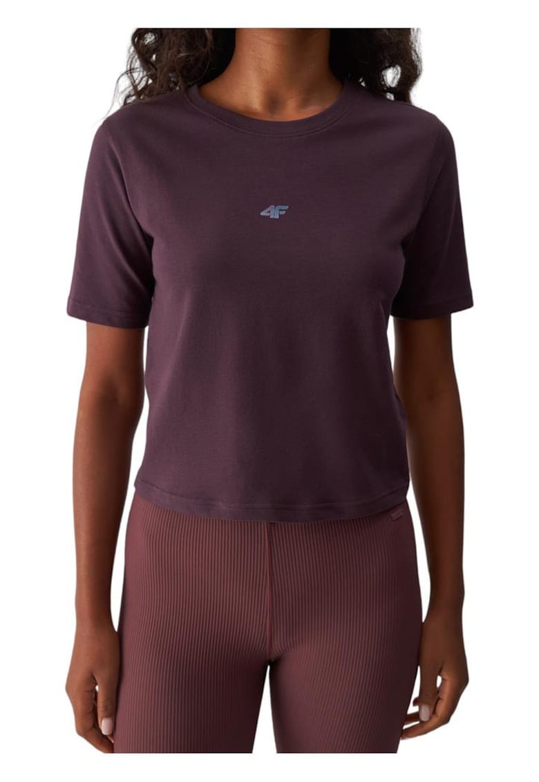 Tricou dama mulat - slim - rotund - bumbac-elastan - maro