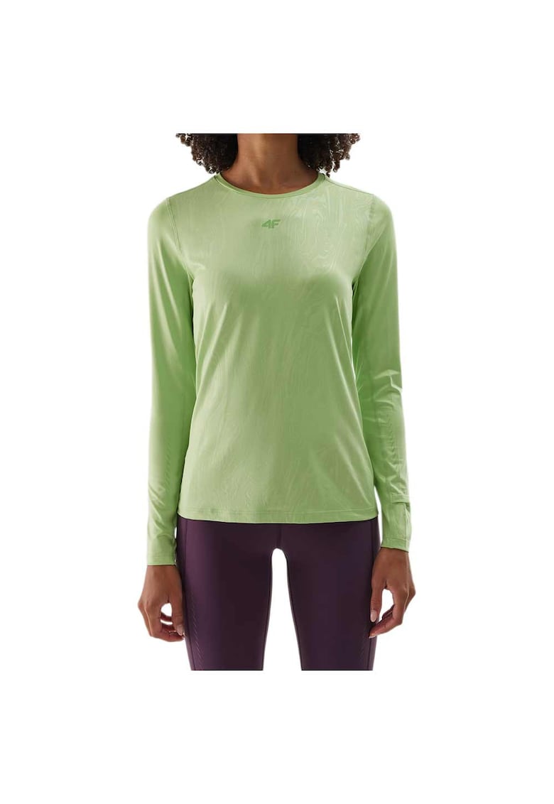 Bluza sport maneca lunga - verde - material sintetic - tehnologie 4FDry