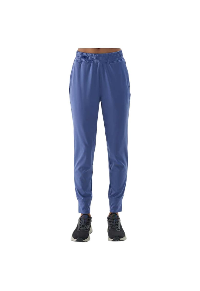Pantaloni sport dama WAW24TFTRF689 - 4F - Bumbac/Poliester - Albastru