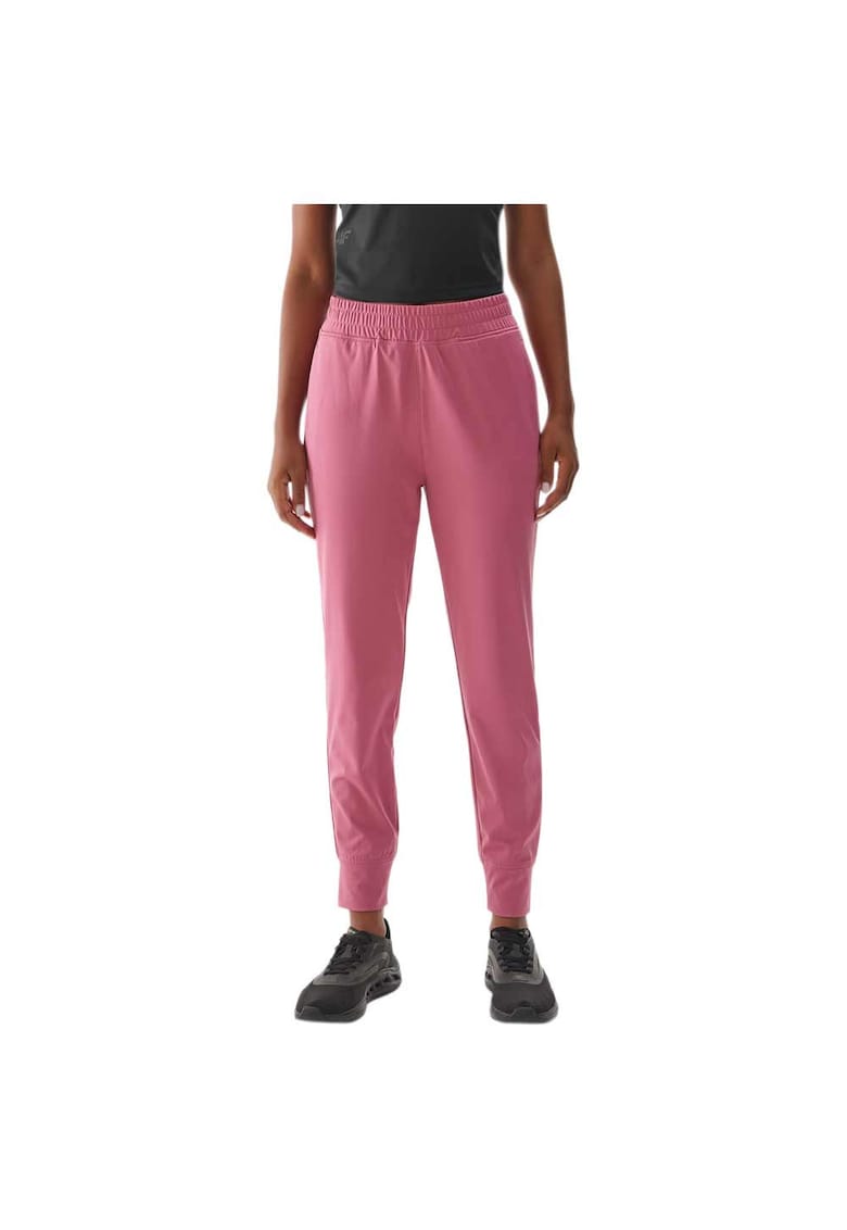 Pantaloni sport dama WAW24TFTRF689 - 4F - Bumbac/Poliester - Roz