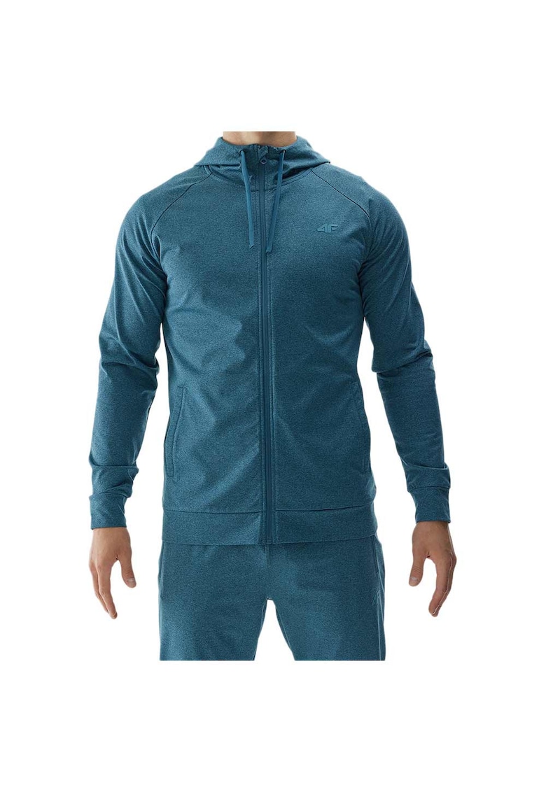 Hanorac sport albastru - captusit - uscare rapida - material poliester -
