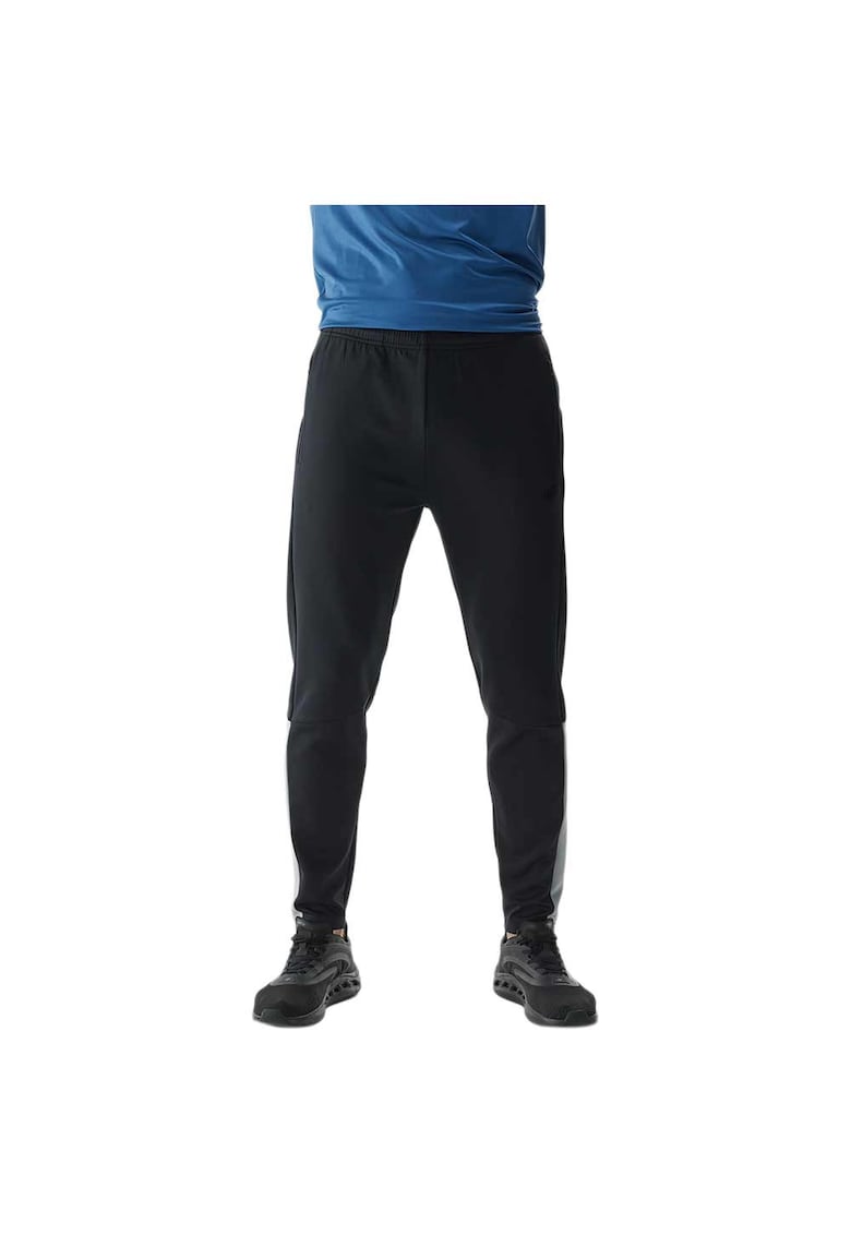 Pantaloni sport barbati 4FWAW24TFTRM683 - talie elastica - poliester/elastan - negru