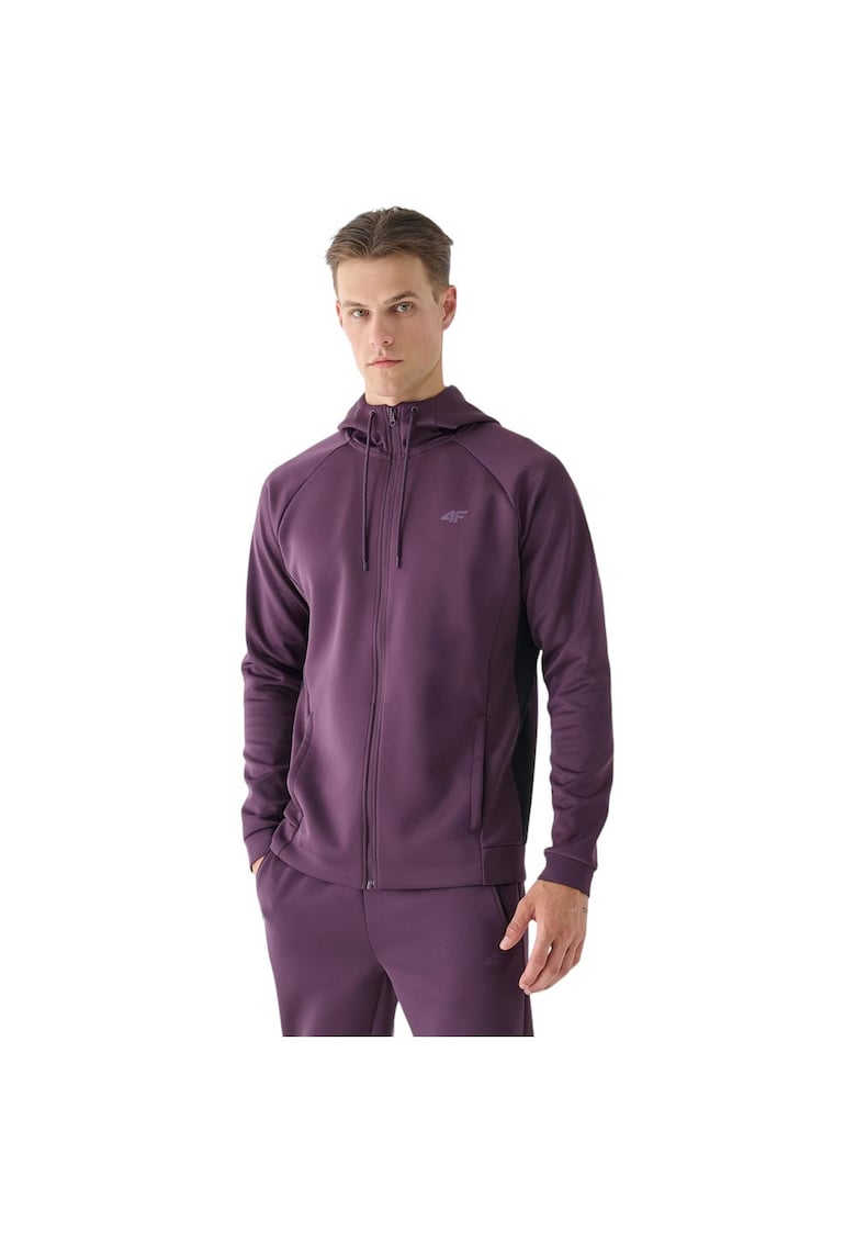 Hanorac sport gluga - uscare rapida - poliester - mov