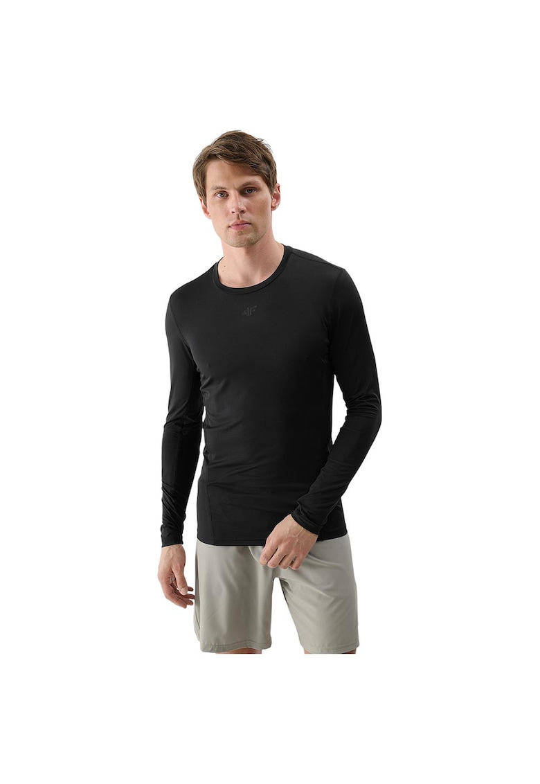 Bluza sport barbati slim fit - negru - poliester