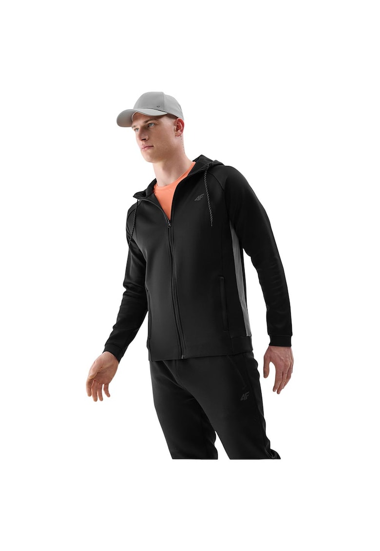 Hanorac sport impermeabila - respirabila - neagra - poliester - pentru barbati -