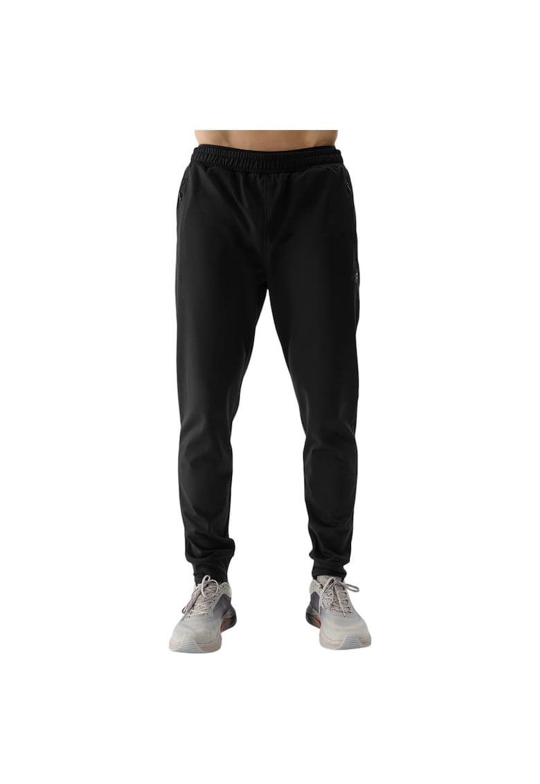 Pantaloni sport barbati Adriano - talie ajustabila - poliester - negru