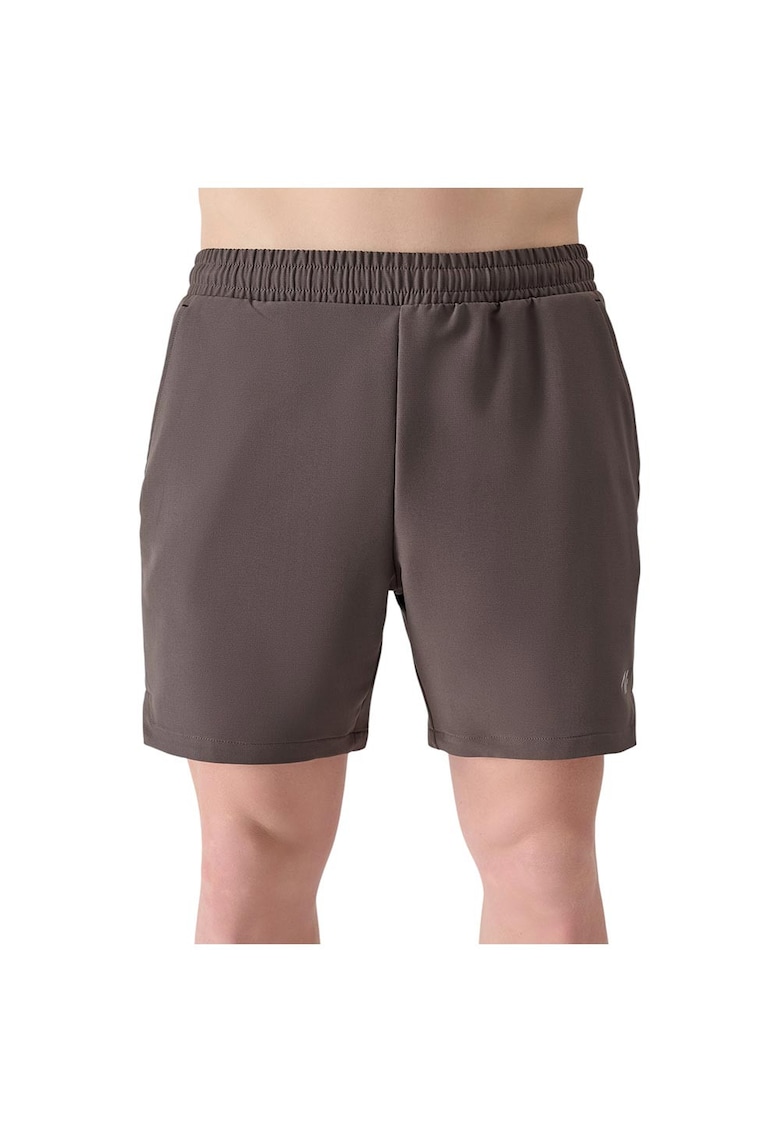 Pantaloni scurti sport 4FWSS25TFSHM0867 - uscare rapida - talie elastica - poliester - maro -