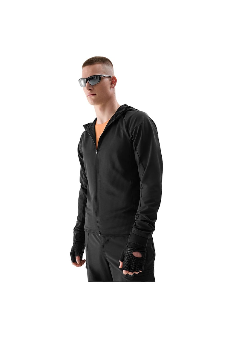 Jacheta de ciclism barbati - impermeabila - respirabila - neagra - poliester-elastan -