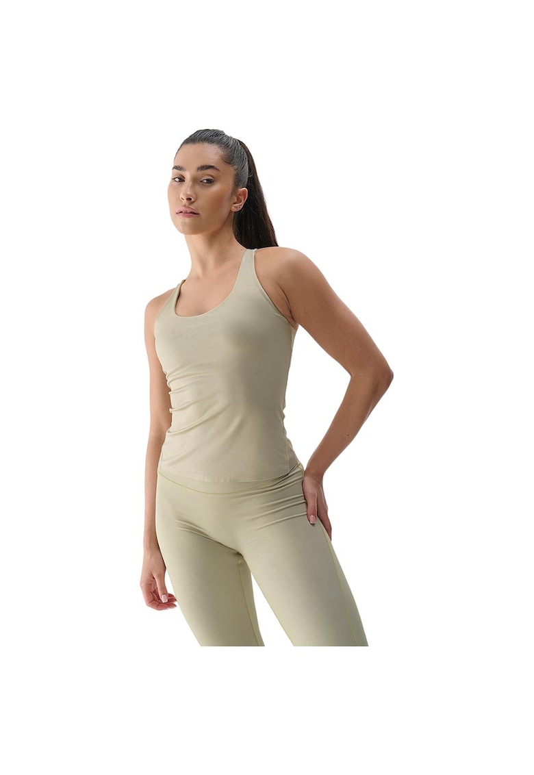 Maiou sport dama fara maneci - culoare bej - material respirabil poliester