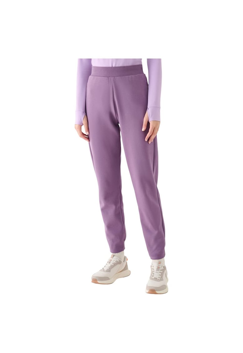 Pantaloni sport dama RAW24TTROF1152 - 4F - Bumbac/Poliester - Mov