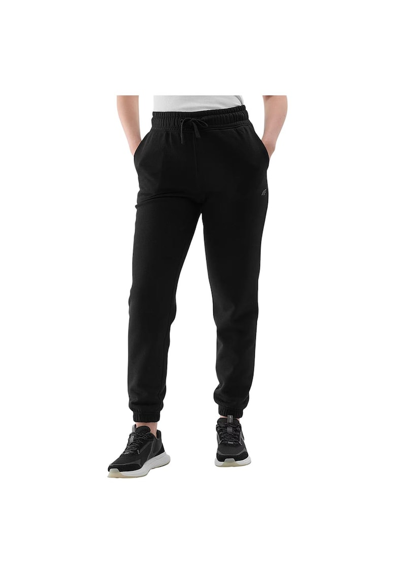 Pantaloni sport dama WMM00TTROF1137 - 4F - Bumbac/Poliester - Negru -