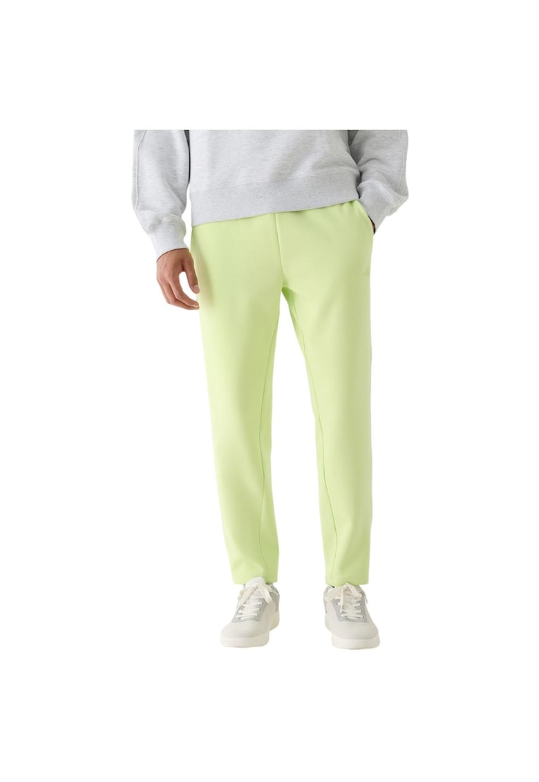 Pantaloni sport barbati galben - bumbac si poliester - croiala regulata - talie elastica