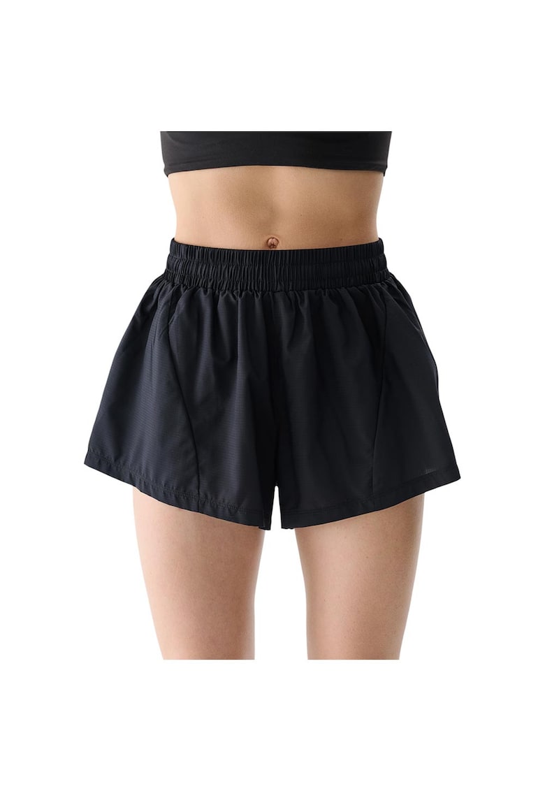 Pantaloni scurti sport dama WSS25TFSHF0872 - 4F - Poliester - Negru